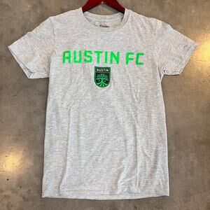 Austin FC MLS Soccer football sports apparel gray cotton tshirt juniors small
